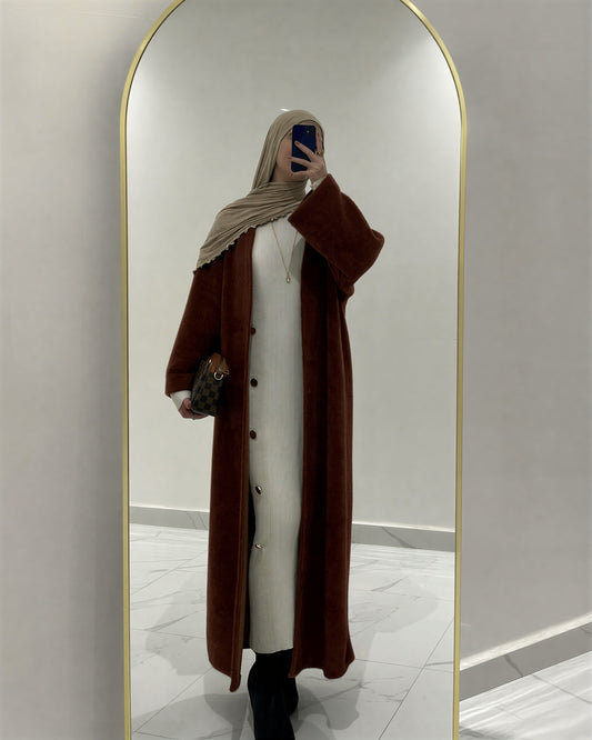 Manteau Cardigan - Marron camel