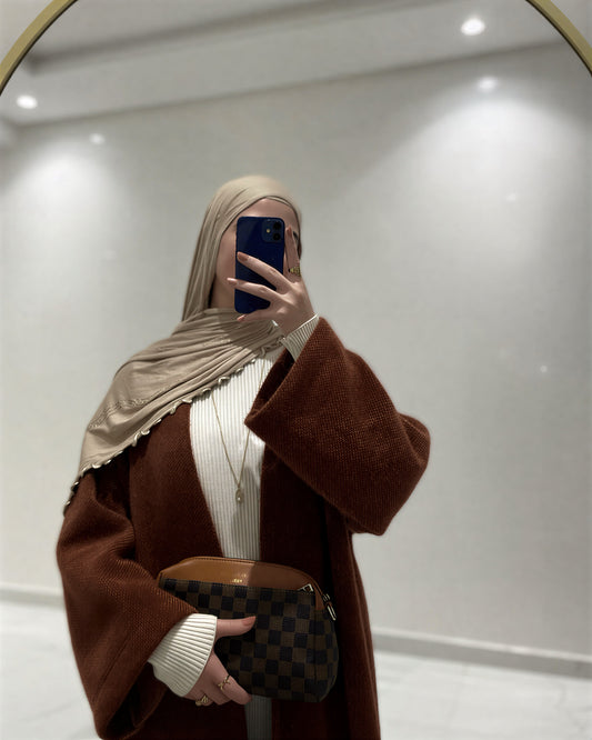 Manteau Cardigan - Marron camel